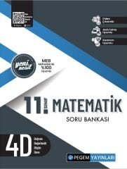 Pegem 11. Sınıf Matematik 4D Soru Bankası Video Çözümlü Pegem Akademi Yayınları
