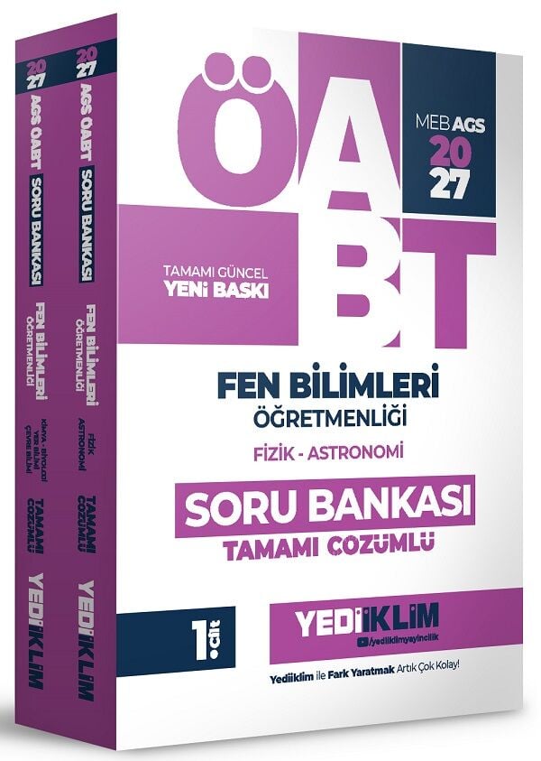Yediiklim 2027 ÖABT MEB-AGS Fen Bilimleri Öğretmenliği Soru Bankası Çözümlü Modüler Set Yediiklim Yayınları