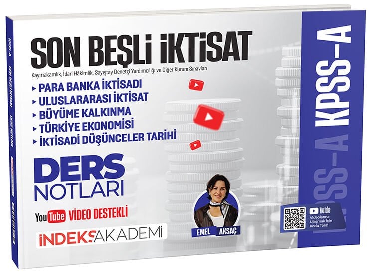 İndeks Akademi 2026 KPSS A Grubu Son Beşli İktisat Video Ders Notları - Emel Aksaç İndeks Akademi Yayıncılık