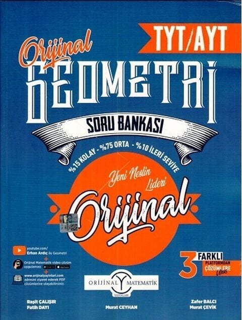 Orijinal YKS TYT AYT Geometri Orijinal Soru Bankası Orijinal Yayınları