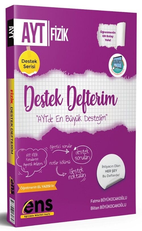 ENS Yayınları YKS AYT Fizik Destek Defterim Destek Serisi ENS Yayınları