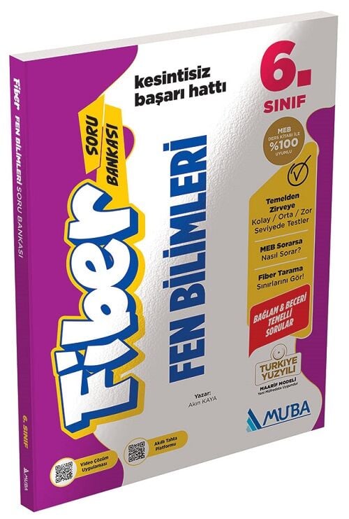 Muba 6. Sınıf Fen Bilimleri Fiber Maarif Modeli Soru Bankası Muba Yayınları