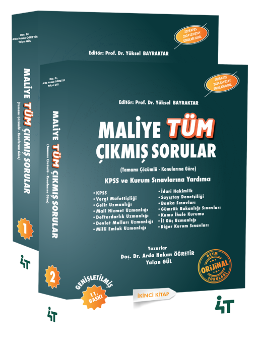 4T Yayınları KPSS A Grubu Maliye Tüm Çıkmış Sorular Çözümlü 11. Baskı - Arda Hakan Öğretir 4T Yayınları