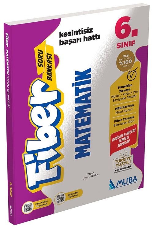 Muba 6. Sınıf Matematik Fiber Maarif Modeli Soru Bankası Muba Yayınları