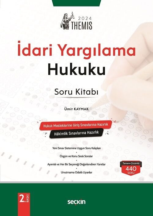 Seçkin 2024 THEMİS HMGS Hakimlik İdari Yargılama Hukuku Soru Kitabı 2. Baskı - Ümit Kaymak Seçkin Yayınları