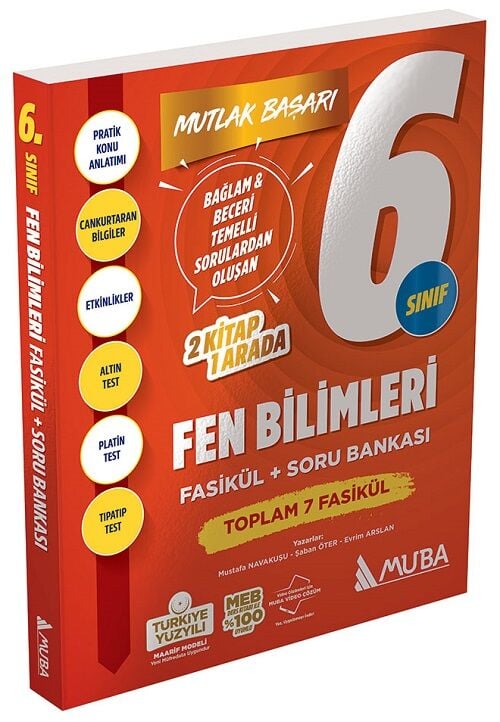Muba 6. Sınıf Fen Bilimleri Mutlak Başarı Maarif Modeli Fasikül+Soru Bankası Muba Yayınları