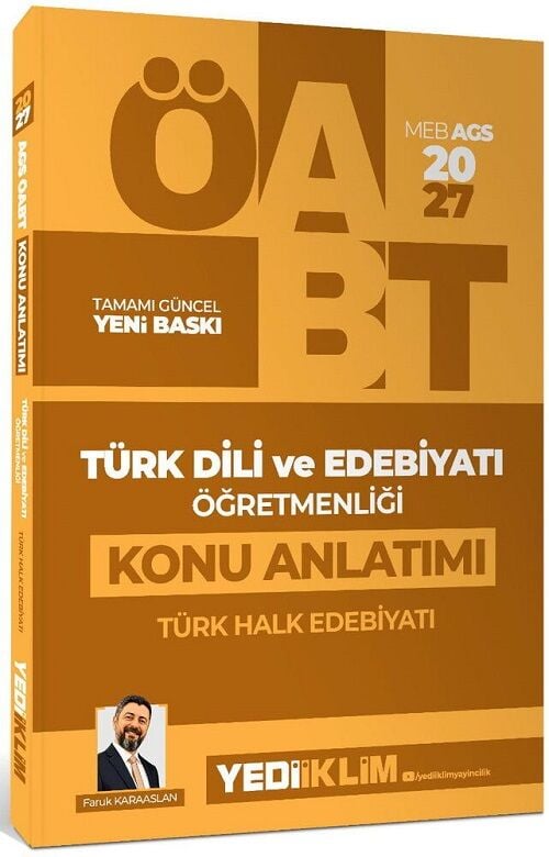 Yediiklim 2027 ÖABT MEB-AGS Türk Dili ve Edebiyatı Öğretmenliği Türk Halk Edebiyatı Konu Anlatımı - Faruk Karaaslan Yediiklim Yayınları