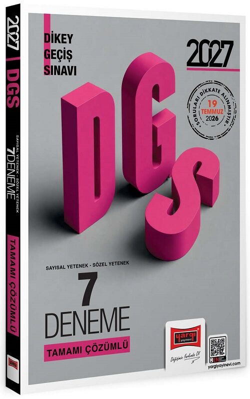 Yargı 2027 DGS 7 Deneme Çözümlü Yargı Yayınları