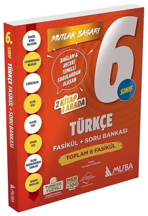 Muba 6. Sınıf Türkçe Mutlak Başarı Maarif Modeli Fasikül+Soru Bankası Muba Yayınları