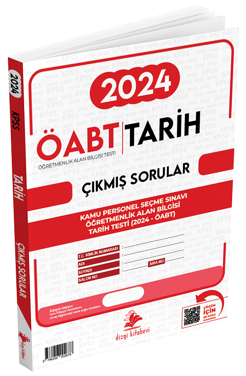Dizgi Kitap 2024 ÖABT MEB-AGS Sınavı Tarih Öğretmenliği Çıkmış Sorular Çözümlü Dizgi Kitap Yayınları
