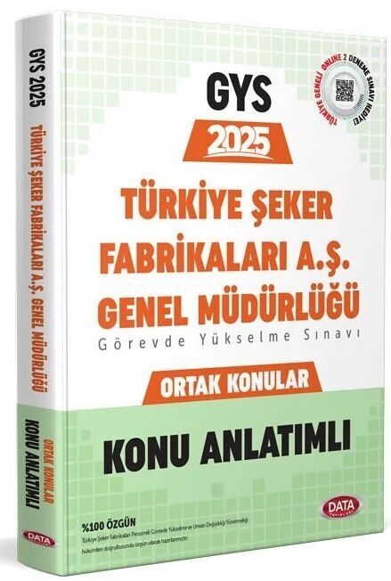 SÜPER FİYAT - Data 2025 GYS Türkiye Şeker Fabrikaları Ortak Konular Konu Anlatımlı Görevde Yükselme Ünvan Değişikliği Data Yayınları