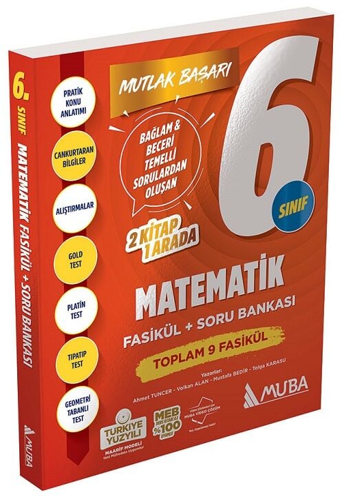 Muba 6. Sınıf Matematik Mutlak Başarı Maarif Modeli Fasikül+Soru Bankası Muba Yayınları