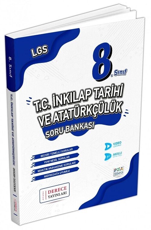 Derece 8. Sınıf LGS TC İnkılap Tarihi ve Atatürkçülük Soru Bankası Çözümlü Derece Yayınları