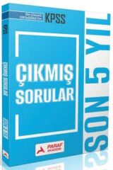 Paraf Akademi 2026 KPSS Ön Lisans Lise Ortaöğretim Çıkmış Sorular Son 5 Yıl Çözümlü Paraf Akademi Yayınları