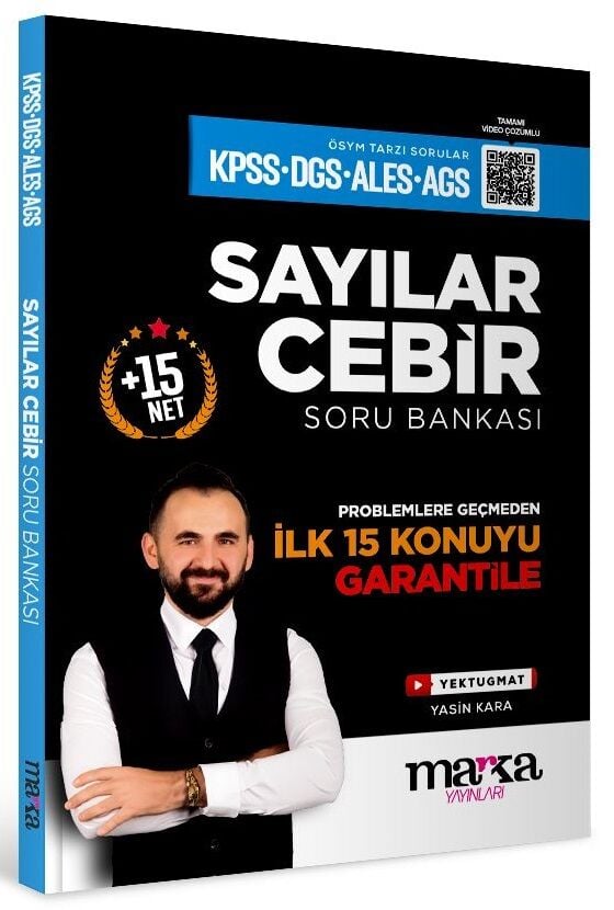 Marka 2026 KPSS MEB-AGS ALES DGS Sayısal Cebir Youtube Hocam Soru Bankası Çözümlü Yektuğ Mat - Yasin Kara Marka Yayınları