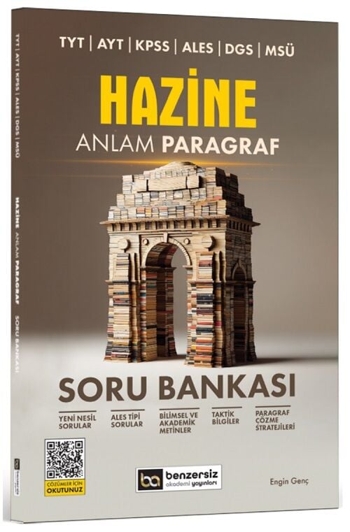 Benzersiz Akademi TYT AYT KPSS ALES DGS MSÜ Anlam Paragraf HAZİNE Soru Bankası Çözümlü - Engin Genç Benzersiz Akademi Yayınları