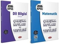 Data 2026 KPSS Dil Bilgisi Türkçe + Matematik Çalışma Notları ve Testleri 2 li Set Data Yayınları