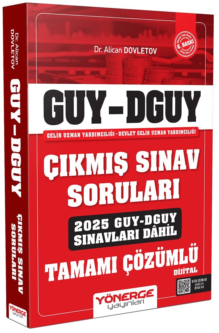 Yönerge 2026 GUY DGUY Gelir Uzman Yardımcılığı Çıkmış Sınav Soruları 6. Baskı - Alican Dovletov Yönerge Yayınları