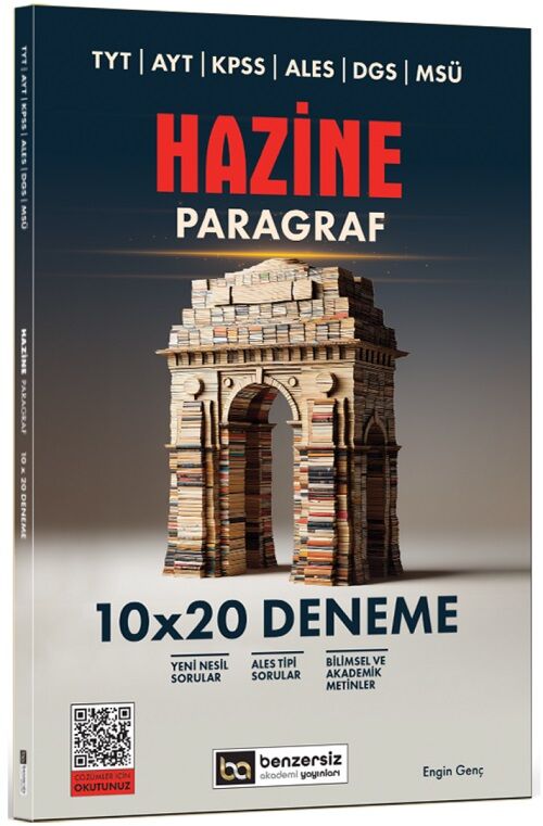 SÜPER FİYAT - Benzersiz Akademi KPSS TYT AYT ALES DGS MSÜ Paragraf HAZİNE 10x20 Deneme Çözümlü - Engin Genç Benzersiz Akademi Yayınları