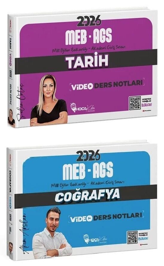 Hoca Kafası 2026 MEB-AGS Tarih + Coğrafya Video Ders Notları 2 li Set Hoca Kafası Yayınları