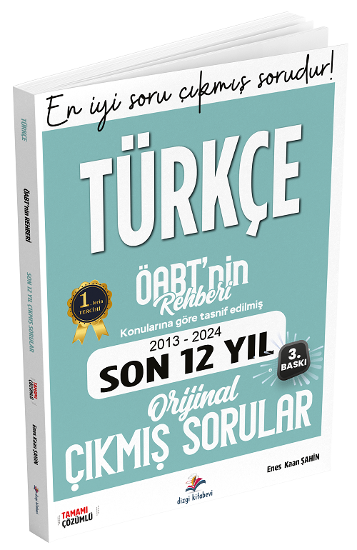 Dizgi Kitap 2025 ÖABT MEB-AGS nin Rehberi Türkçe Öğretmenliği Çıkmış Sorular Son 12 Yıl Çözümlü - Enes Kaan Şahin Dizgi Kitap Yayınları