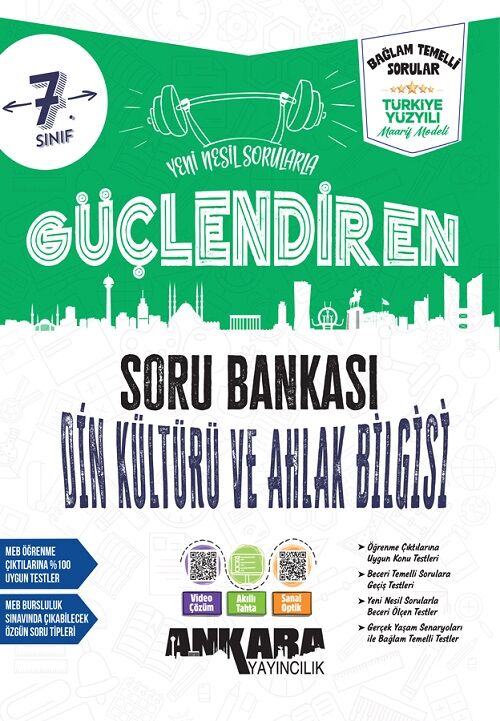 Ankara Yayıncılık 7. Sınıf Din Kültürü ve Ahlak Bilgisi Güçlendiren Maarif Modeli Soru Bankası Çözümlü  Ankara Yayıncılık