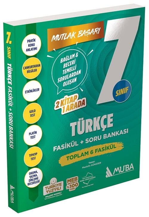 Muba 7. Sınıf Türkçe Mutlak Başarı Maarif Modeli Fasikül+Soru Bankası Muba Yayınları