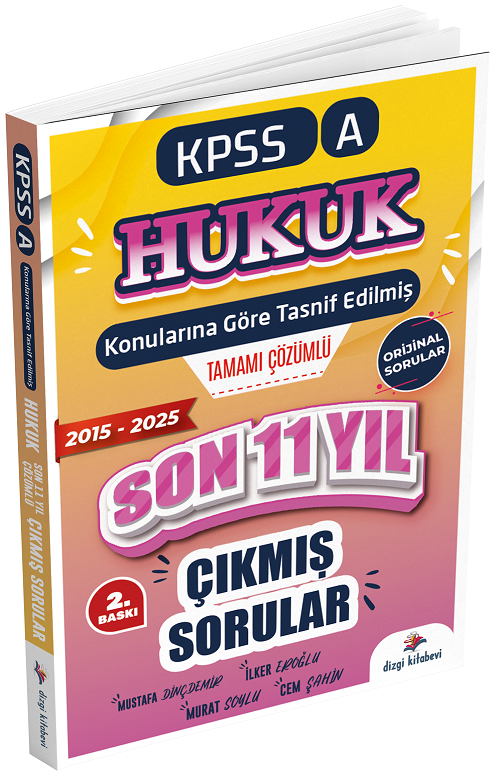 Dizgi Kitap 2026 KPSS A Grubu Hukuk Orijinal Çıkmış Sorular Son 11 Yıl Çözümlü Dizgi Kitap