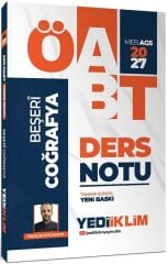 Yediiklim 2027 ÖABT MEB-AGS Beşeri Coğrafya Ders Notu - Ramazan Kocakaya Yediiklim Yayınları