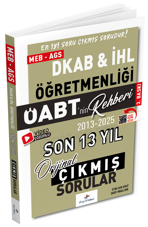 Dizgi Kitap 2026 ÖABT MEB-AGS nin Rehberi DKAB Din Kültürü Öğretmenliği Son 13 Yıl Çıkmış Sorular Çözümlü - Esra Işık Kulp, Zarif Muallime Dizgi Kitap Yayınları