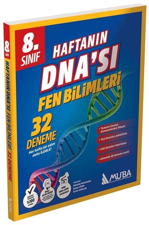 Muba 8. Sınıf Fen Bilimleri Haftanın DNA sı 32 Deneme Çözümlü Muba Yayınları