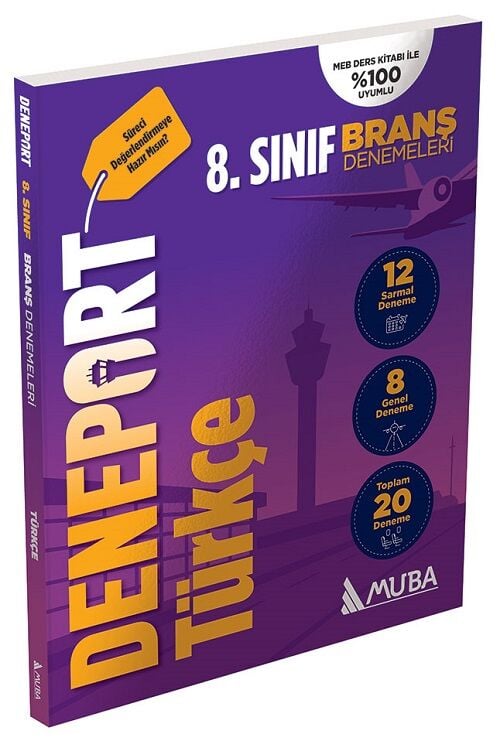 Muba 8. Sınıf Türkçe Deneport Maarif Modeli 20 Deneme Muba Yayınları