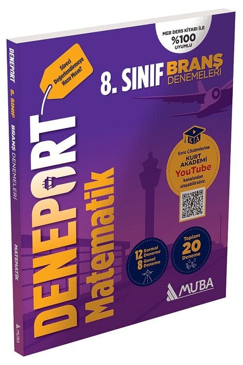Muba 8. Sınıf Matematik Deneport Maarif Modeli 20 Deneme Muba Yayınları