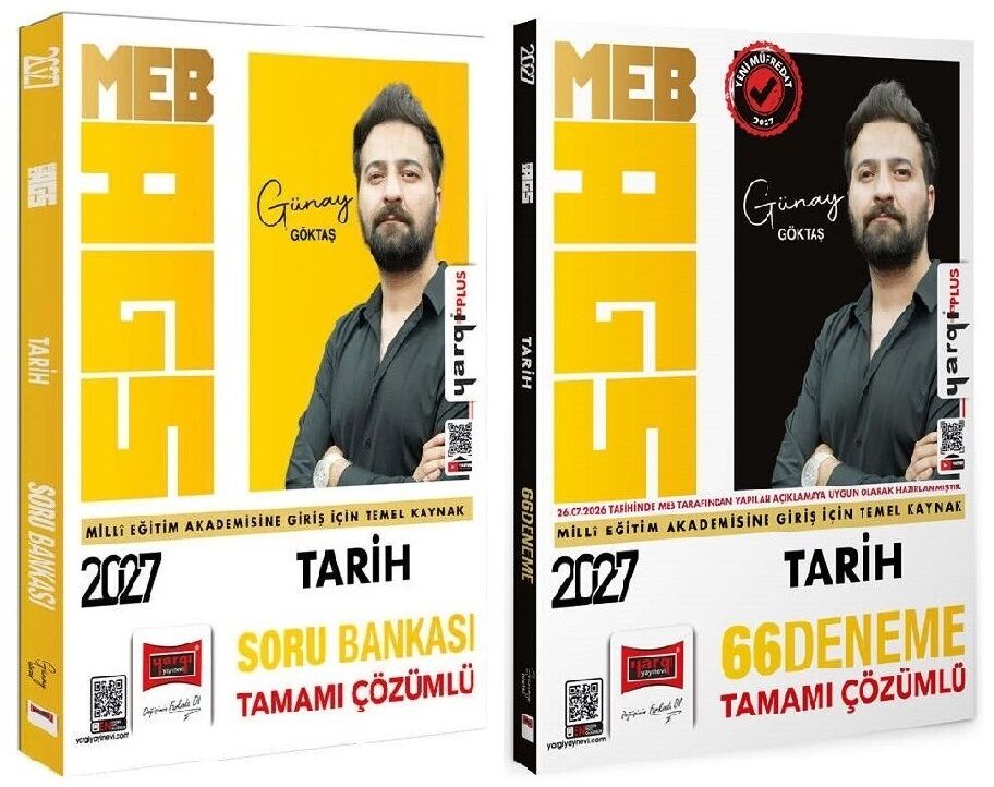 Yargı 2027 MEB-AGS Tarih Soru Bankası + 66 Deneme 2 li Set - Günay Göktaş Yargı Yayınları