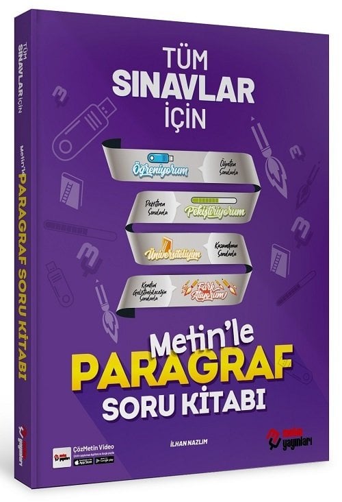 SÜPER FİYAT - Metin KPSS MEB-AGS TYT Metinle Paragraf Soru Bankası Kitabı Metin Yayınları