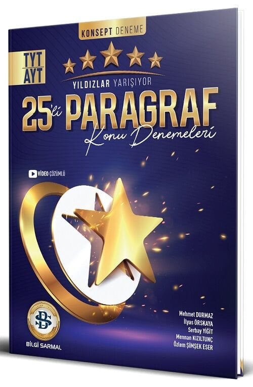 Bilgi Sarmal YKS TYT AYT Paragraf Yıldızlar Yarışıyor 25 Deneme Bilgi Sarmal Yayınları