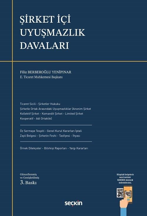 Seçkin Şirket İçi Uyuşmazlık Davaları 3. Baskı - Filiz Berberoğlu Yenipınar Seçkin Yayınları