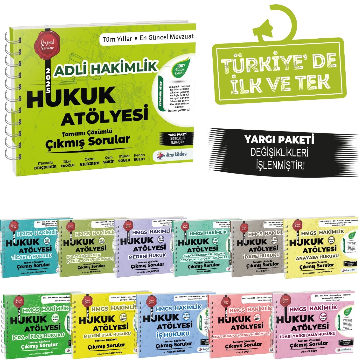 Dizgi Kitap 2025 Hukuk Atölyesi Adli Hakimlik Çıkmış Sorular Modüler Set Çözümlü Dizgi Kitap