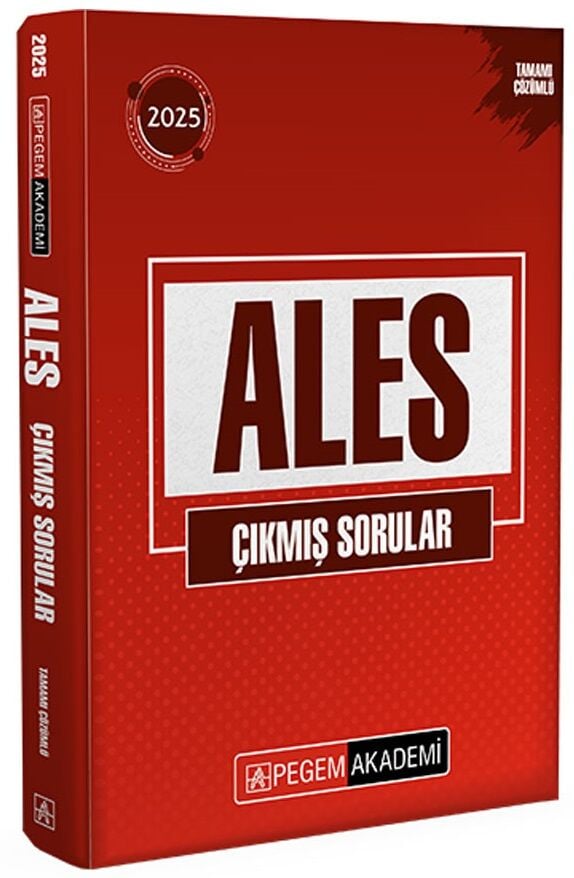 Pegem 2025 ALES Çıkmış Sorular Çözümlü Pegem Akademi Yayınları