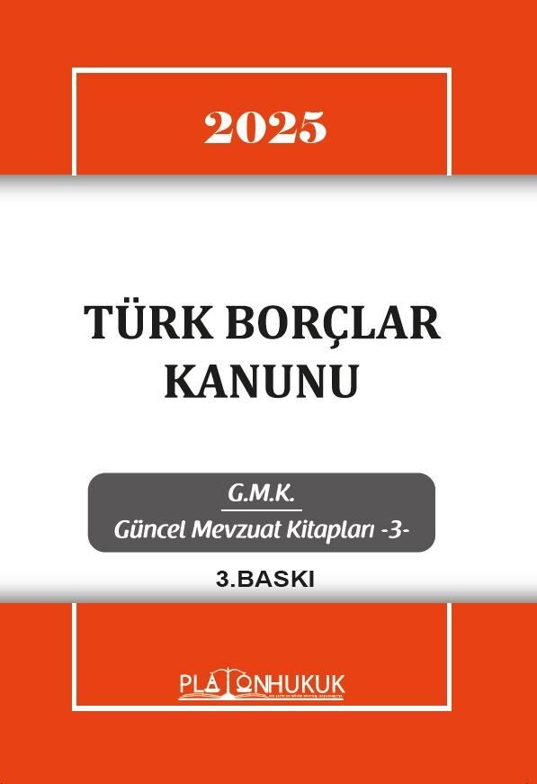 Platon 2025 Türk Borçlar Kanunu Platon Hukuk Yayınları