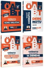 Yediiklim 2027 ÖABT MEB-AGS Coğrafya Öğretmenliği Konu + Ders Notu + Soru Bankası + 14 Deneme 4 lü Set Cemre Serisi - Ramazan Kocakaya Yediiklim Yayınları