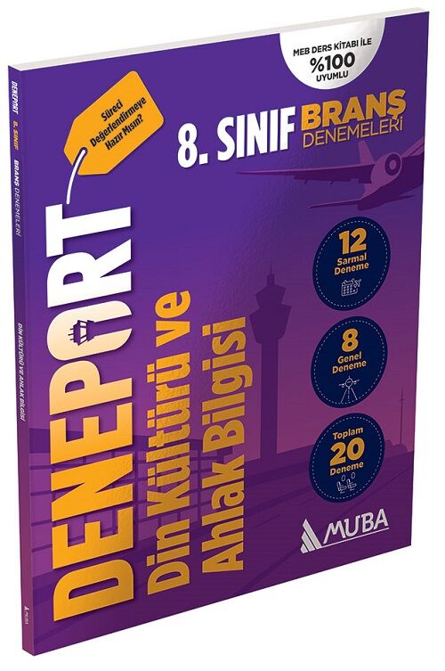 Muba 8. Sınıf Din Kültürü ve Ahlak Bilgisi Deneport Maarif Modeli 20 Deneme Muba Yayınları