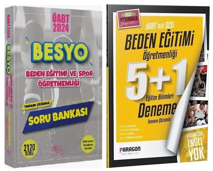 SÜPER FİYAT - CBA Yayınları ÖABT Beden Eğitimi BESYO Soru + Paragon 5 Deneme 2 li Set CBA + Paragon Yayınları