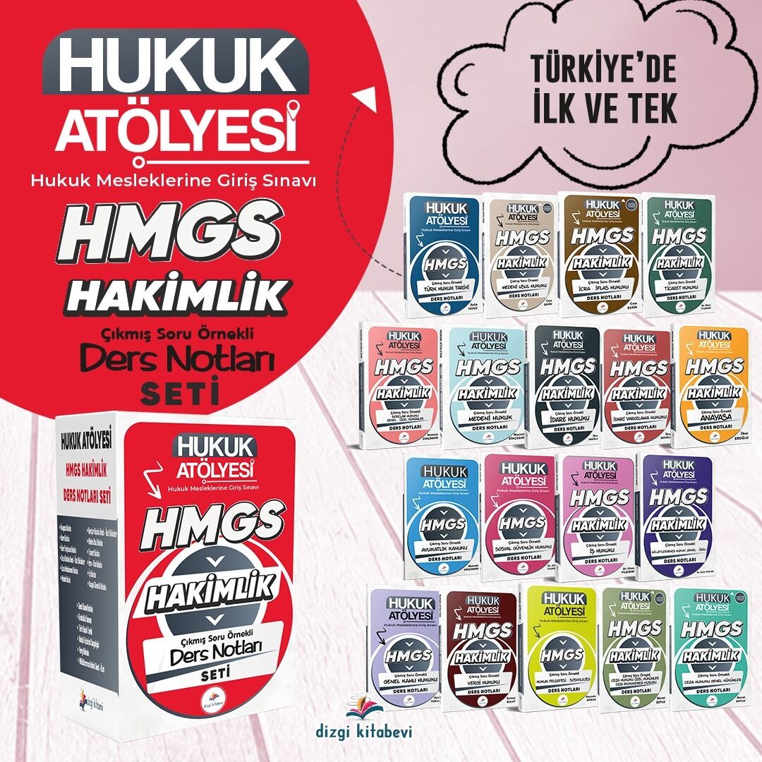 Dizgi Kitap Hukuk Atölyesi HMGS Hakimlik Ders Notları Modüler Set Dizgi Kitap