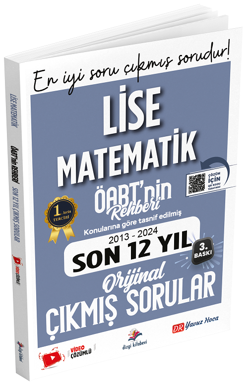 Dizgi Kitap 2025 ÖABT MEB-AGS nin Rehberi Lise Matematik Öğretmenliği Çıkmış Sorular Son 12 Yıl Çözümlü - Yavuz Hoca Dizgi Kitap Yayınları