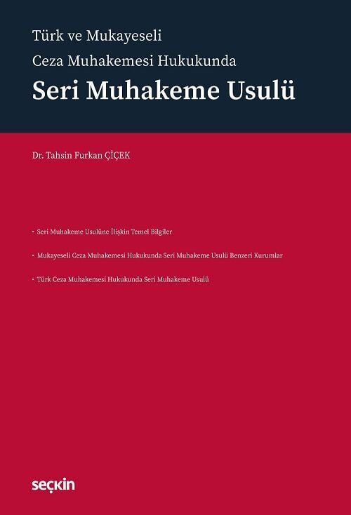 Seçkin Seri Muhakeme Usulü - Tahsin Furkan Çiçek Seçkin Yayınları