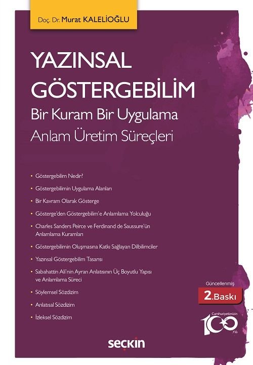 Seçkin Yazınsal Göstergebilim 2. Baskı - Murat Kalelioğlu Seçkin Yayınları