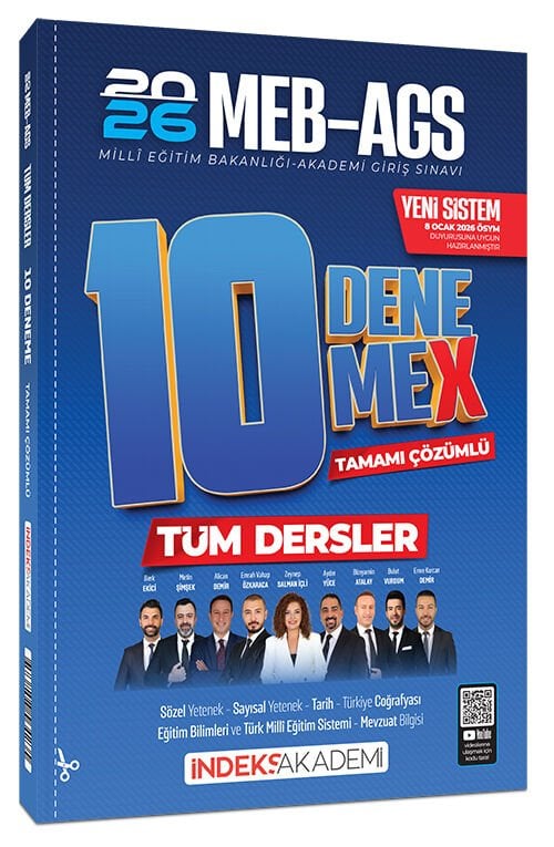 YENİ AGS - İndeks Akademi 2026 MEB-AGS Tüm Dersler 10 DenemeX Çözümlü İndeks Akademi Yayıncılık