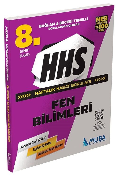 Muba 8. Sınıf LGS Fen Bilimleri HHS Haftalık Hasat Soruları Muba Yayınları