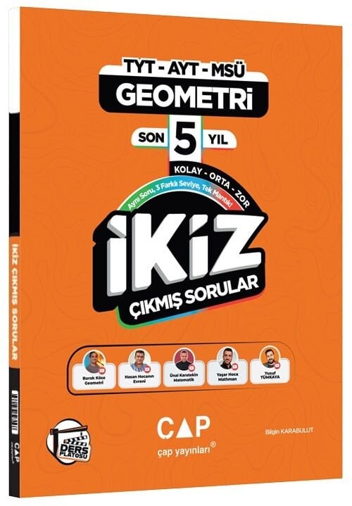 Çap Yayınları YKS TYT AYT MSÜ Geometri İkiz Çıkmış Sorular Son 5 Yıl Çap Yayınları